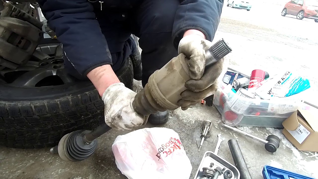 Вибрация CR V 3, замена вала привода, разборка ШРУСа, CARDON - YouTube