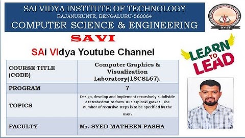 Program 7- 3D sierpinski gasket.