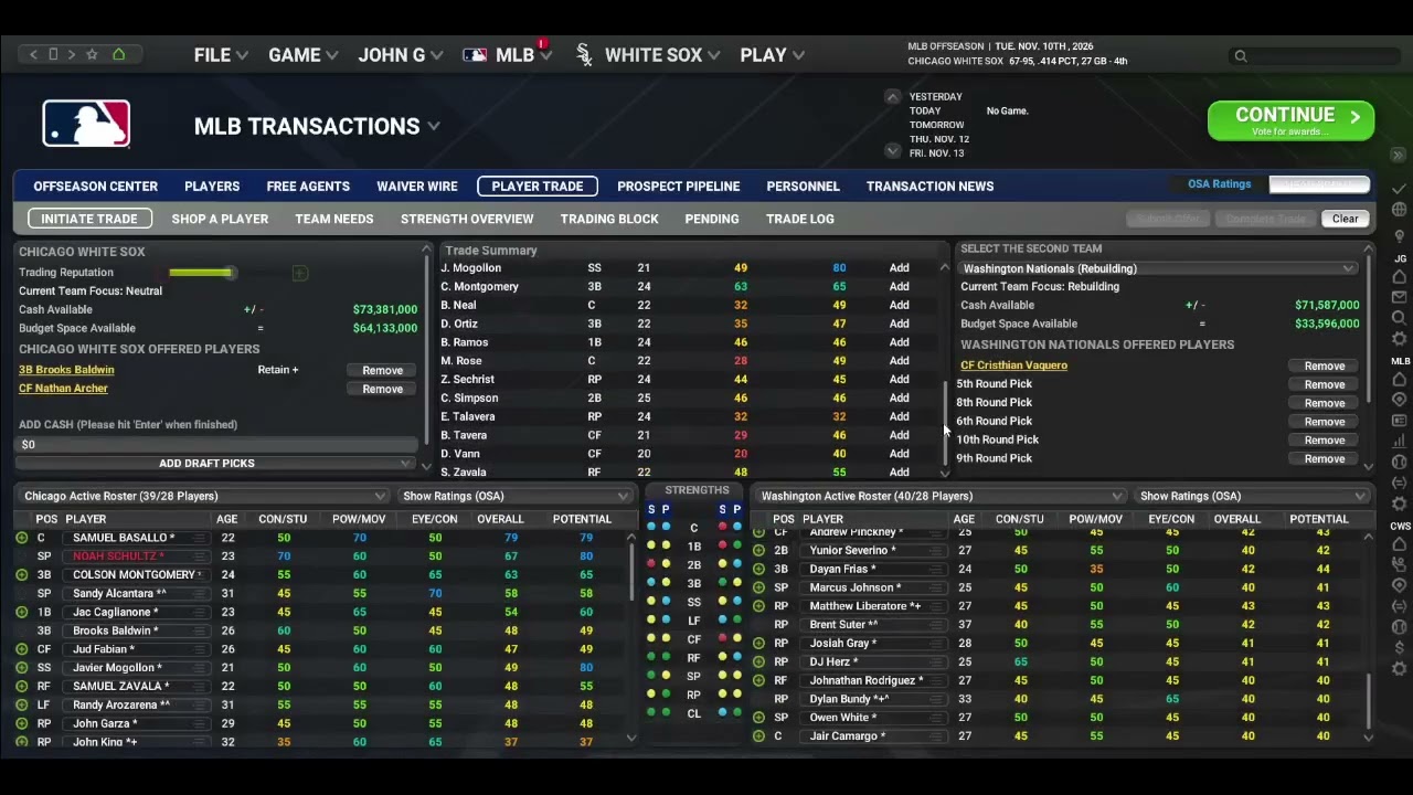 OOTP 25 - Chicago White Sox Rebuild - EP 20 - 2026-27 Offseason Pt. 1