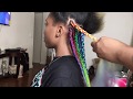 Rainbow Box Braids