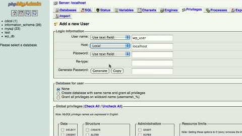 How To Create A Wordpress Database In phpMyAdmin