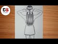 Easy way to draw a girl||Simple drawing||Easy drawing|| Pencil drawing
