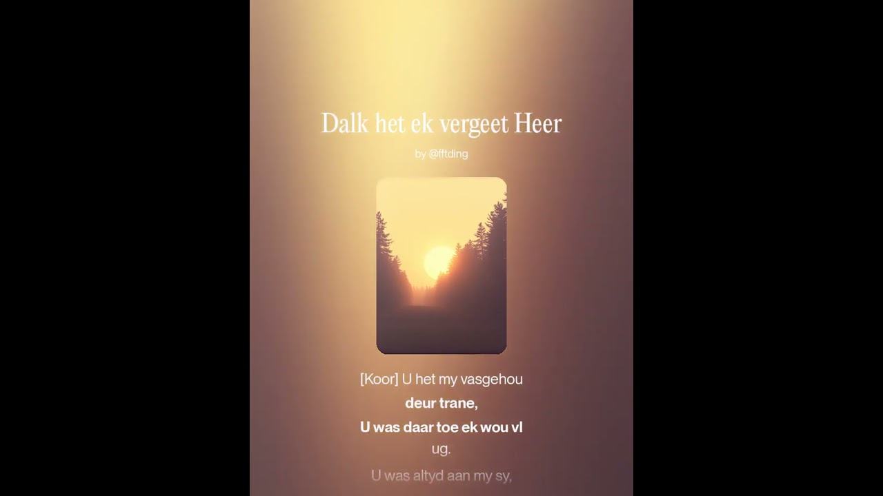 Dalk het ek vergeet Heer