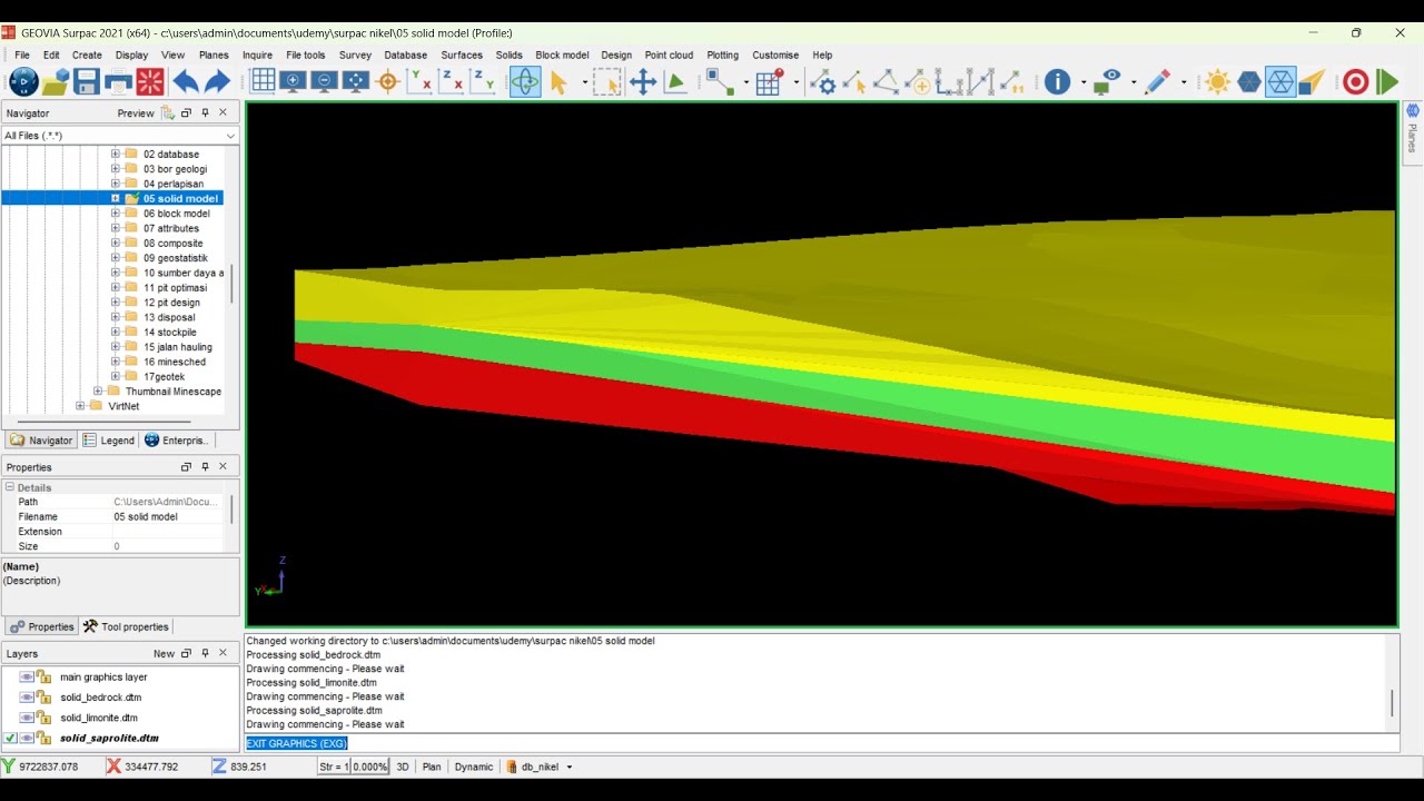 Materi 5 : Pembuatan Solid Model Litologi Nikel di Software Surpac ...