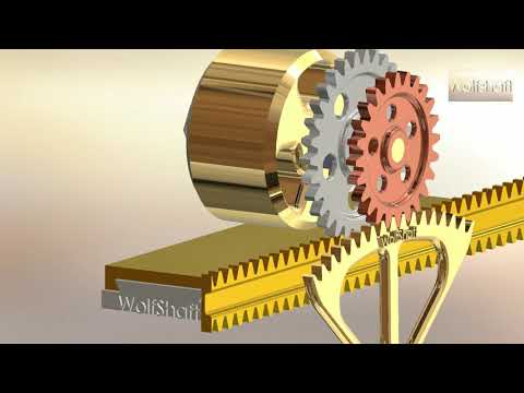 Gear Rack With Spring Mechanism Drive, gear, rack mechanism - YouTube