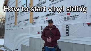 How to start vinyl siding on a wall with drops