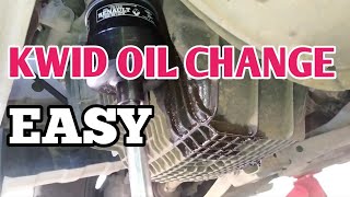 How to: Renault KWID engine oil change at home.