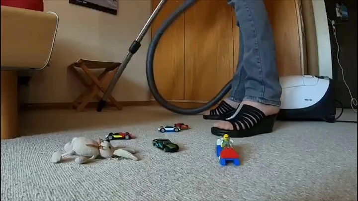 Vacuum cleaning the childrens room