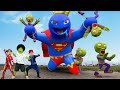 Scary Teacher 3D &amp; Roblox Rainbow Friends ( BLUE ) Vs Team Bad Guy Zombie | Marvel&#39;s Spider-Man 2