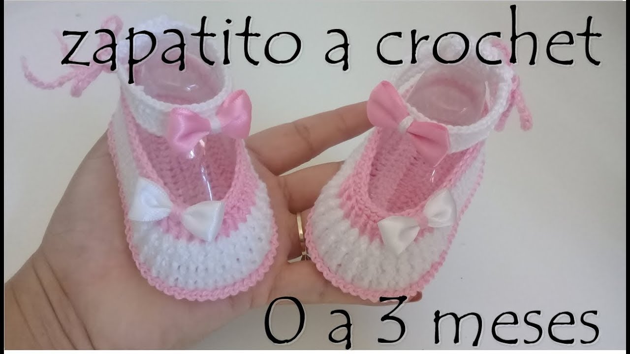 Zapatitos a crochet para bebe - Modelo Lucy -  todas las tallas
