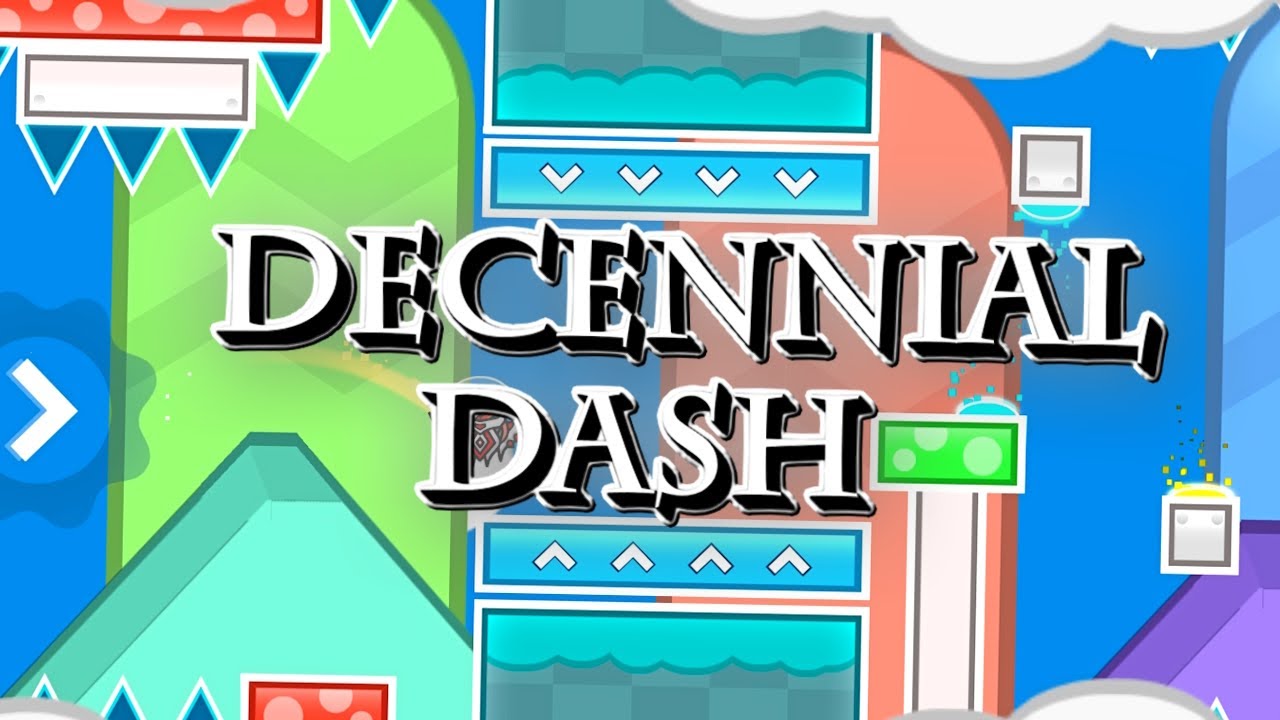 "Decennial Dash" by JBRedux [ALL COINS] | Geometry Dash 2.2 [Daily 