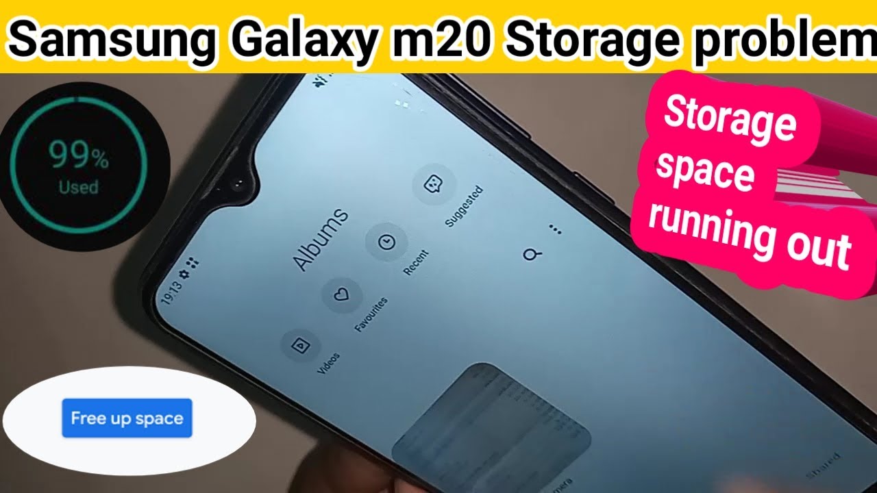 Samsung galaxy m20 storage space running out problem solve YouTube
