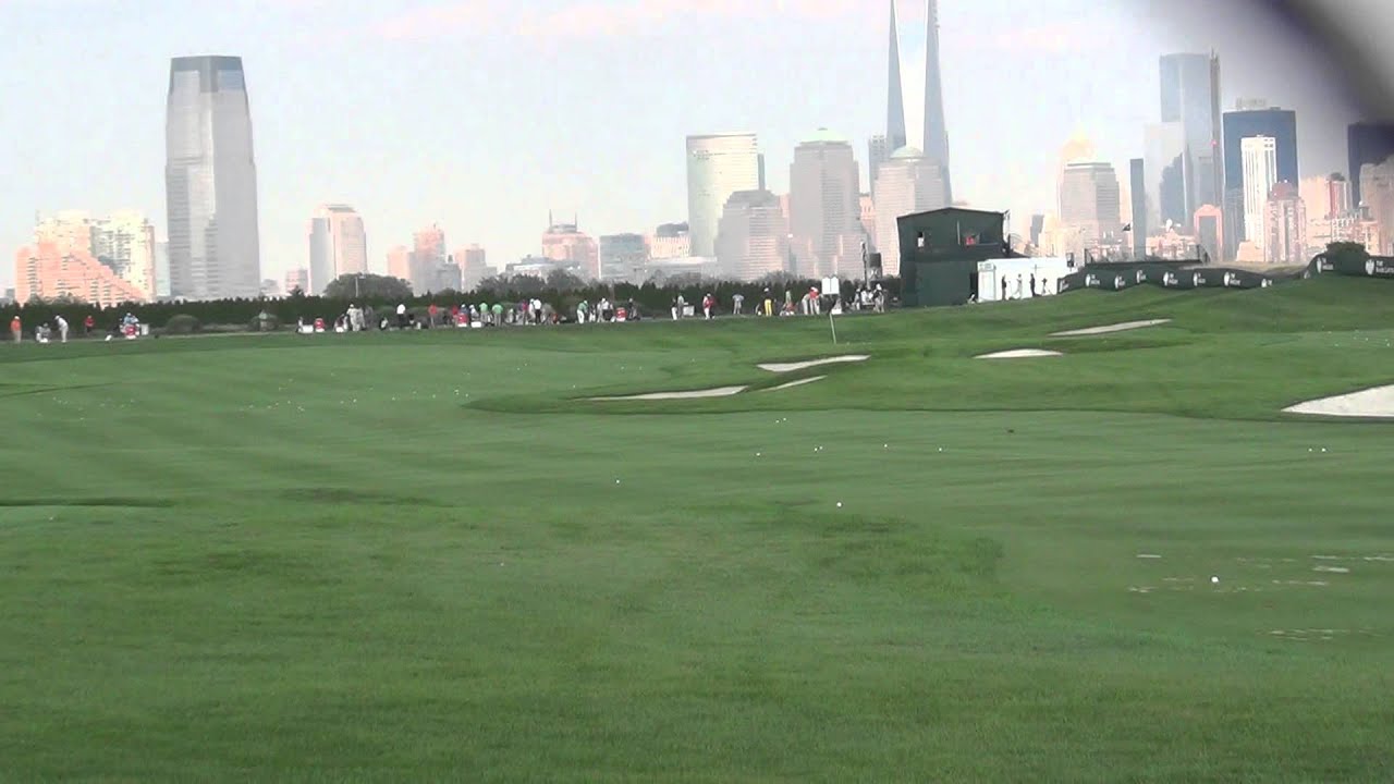 2013 The Barclays Driving Range Liberty National New York City Skyline
