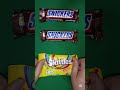 Comparison of sweets: Snickers vs Skittles 🍫🍬Which is tastier? #CandyComparison #snickers #skittles