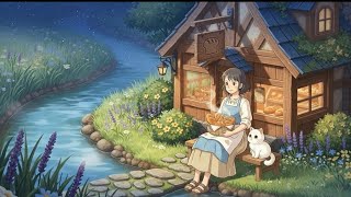 Cozy Bakery Life by the River | Relaxing Ghibli Animation Story 🌿 #GhibliStyle  #ASMRStory #Relaxing