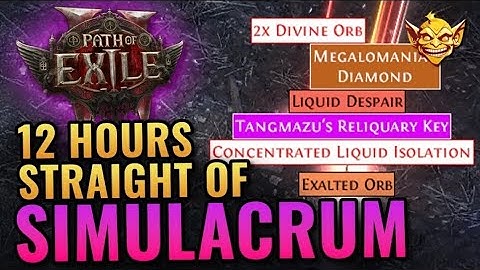 Path of Exile 2 - Loot From 12 Hours Of Simulacrum
