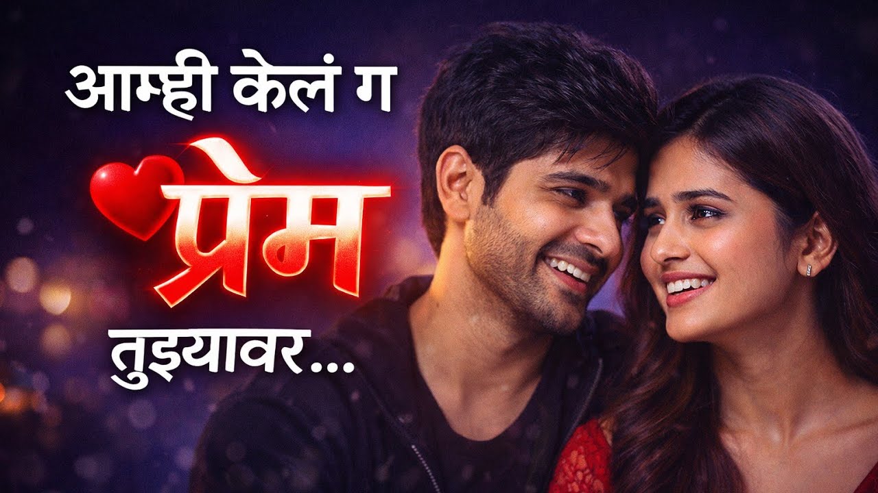 “आम्ही केलं ग प्रेम तुझ्यावर.. गुपचूप मनात जपलं रे | Romantic Marathi Song” I Marathi music I Love I