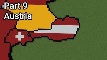 Austria - Small Scale World Flag Map Tutorials in Minecraft (Part 9)