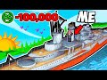 Spending $100,000 to build the BIGGEST BOAT in Roblox