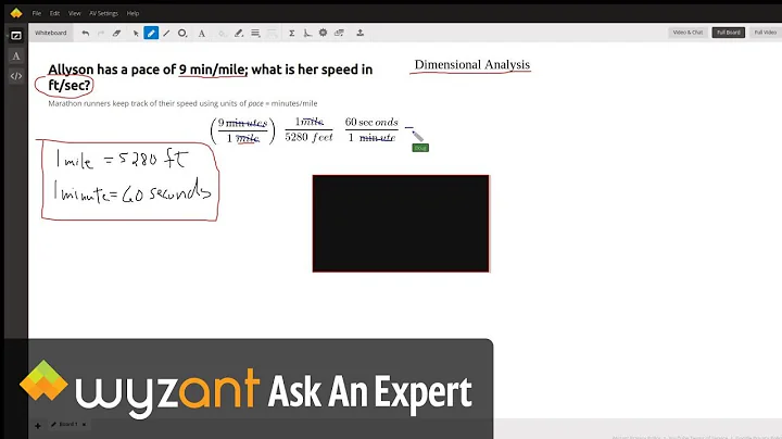 Use Dimensional Analysis to convert  9 min/mile to ft/sec.