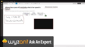 Use Dimensional Analysis to convert  9 min/mile to ft/sec.