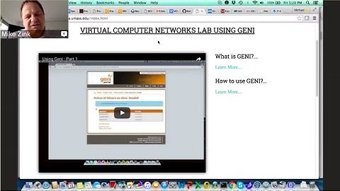 Virtual Comuter Networks Lab Using GENI - Mike Zink
