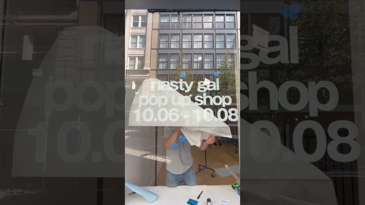 Vinyl Lettering - Installation - NastyGal - Pop Up - NYC - SoHo - Window Decal  - Printleaf
