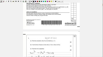 Factor theorum Edexcel C2 Tutorial