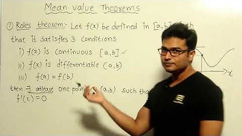 Maths | Calculus | Mean value theorems | Introduction | by ravindra babu ravula