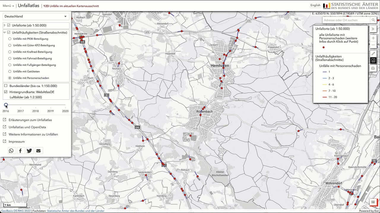 Unfallstatistik auf der ST2259 in Röttenbach und Hemhofen