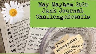 May Mayhem 2020 #JunkJournal Challenge - Details Video
