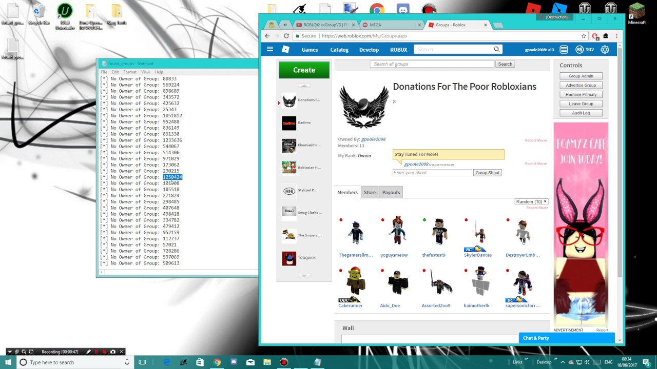 Ll Omg New Ll Group Finder Steal Groups And Gain Tons Of - roblox group finder not closed