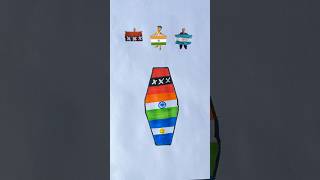 🇮🇳🇦🇷Flag Drawing || Independence Day Drawing #shorts #art #trending #ytshorts #reels #drawing