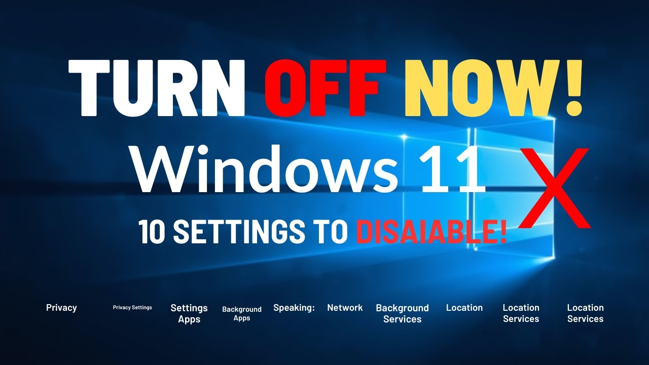 10 Windows11 Settings You Should Turn Off mp4  #windows11 #computertipps
