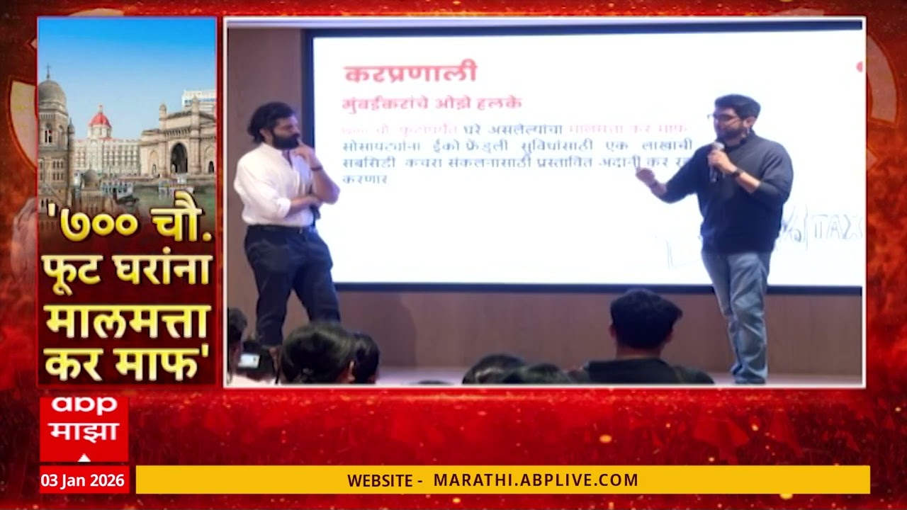 Aditya-Amit Thackeray on BMC : 700 चौ फुट घरांना मालमत्ता कर माफ करणार, ठाकरेंच्या घोषणा