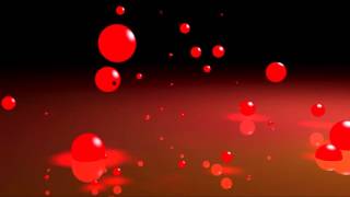 Flying red bubbles background video