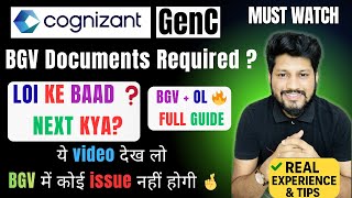 LOI Ke Baad Kya? 🔥 | BGV Documents List + Offer Letter Timeline | Cognizant GenC