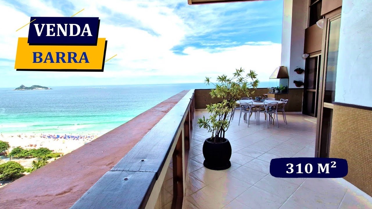 PRAIA DA BARRA BARRAMARES DUPLEX LUXO 310M²VISTA INCRÍVEL 4 QUARTOS 3 VAGAS LAZER DE CLUBE SEGURANÇA