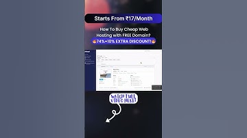 How to buy affordable web hosting plans in India with cheapest price? #cheapesthosting #webhosting