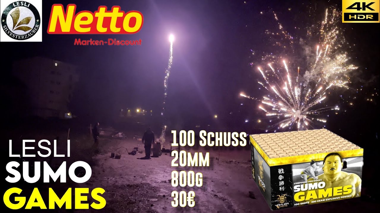 Lesli Sumo Games 100 Schuss 20mm 30€ bei Netto [4K/HDR]