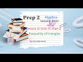 Prep. 2 / Geometry / Lesson 2 / Unit 3 /Part 2 / inequality of triangle