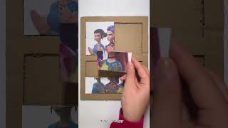 KpopHuntrix Creative Cardboard Simple vs Horror  Piece Fixing Puzzle😍😍#kpop   #diy   #shorts
