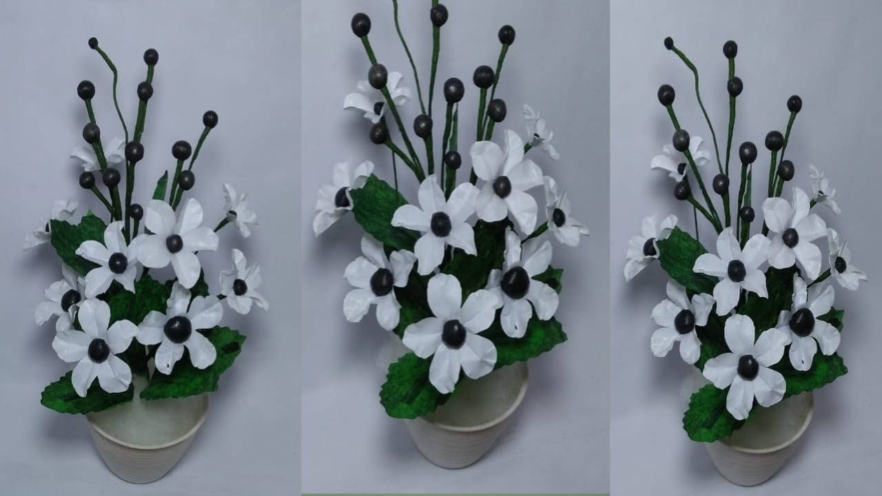 cara membuat bunga dari plastik kresek yang mudah YouTube