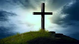 Free No Copyright 4K Cross on a hill, rolling clouds, butterflies, grass, No Sound.