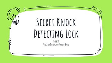 Team 21 - Secret Knock Detector