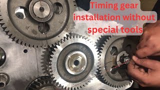 John Deere 6068 Timing Gear installation six cylinder engine . Learn process in less than 5 minutes.