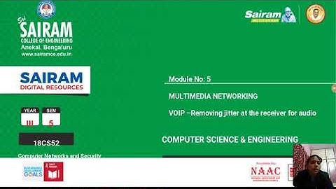 Lecture video_18CS52_Module 5_VOIP-Removing jitter at the receiver for audio-M.Sheela Devi