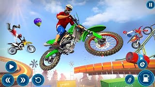 Bike Racing Game Bike Stunt 3D - Monster Bike Stunt Race Ramps Stunt Bike - Android Gameplay screenshot 1