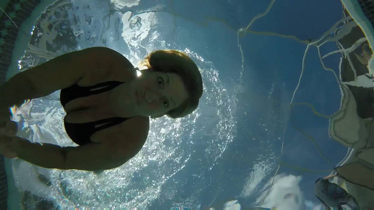 Jackie tests Gopro in the Pool