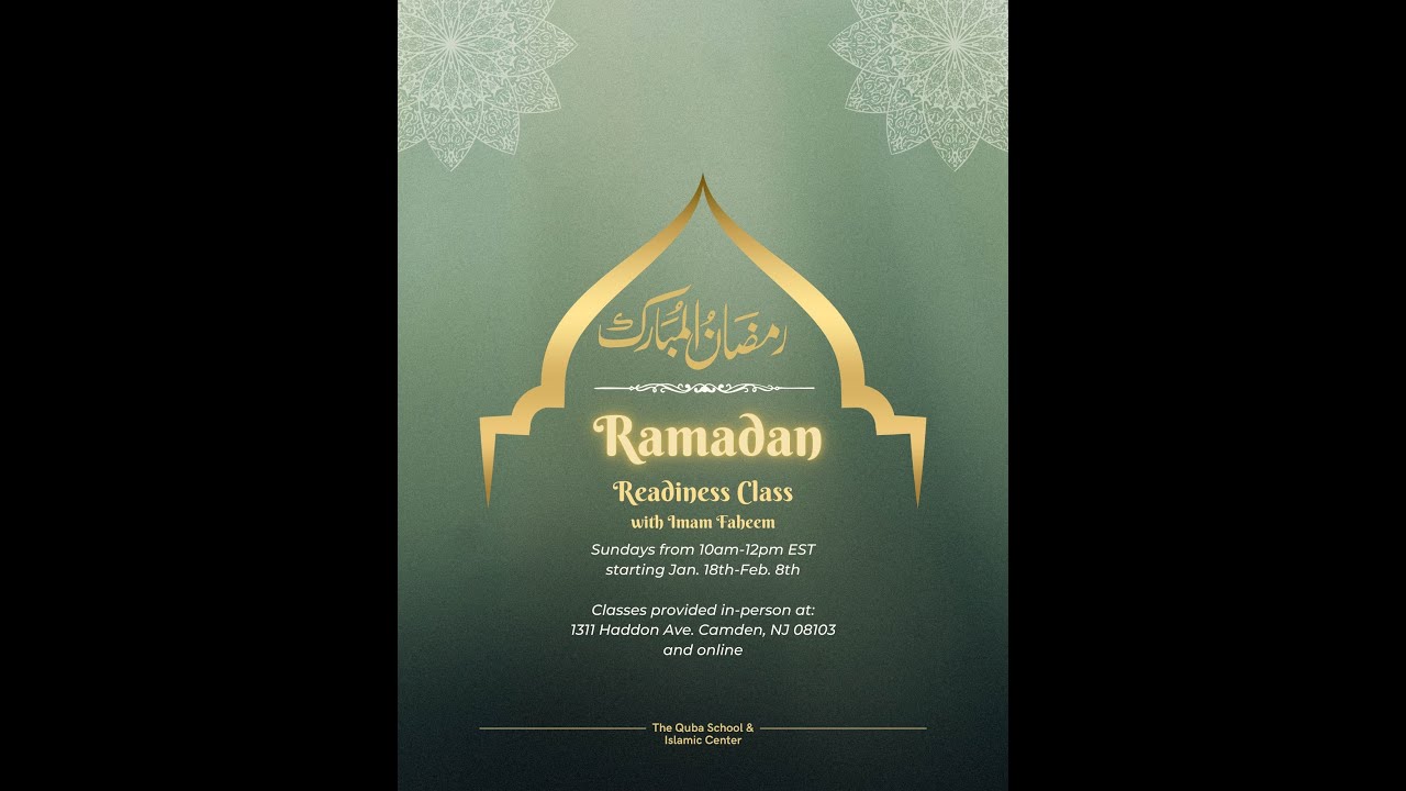 Ramadan Readiness Week 1